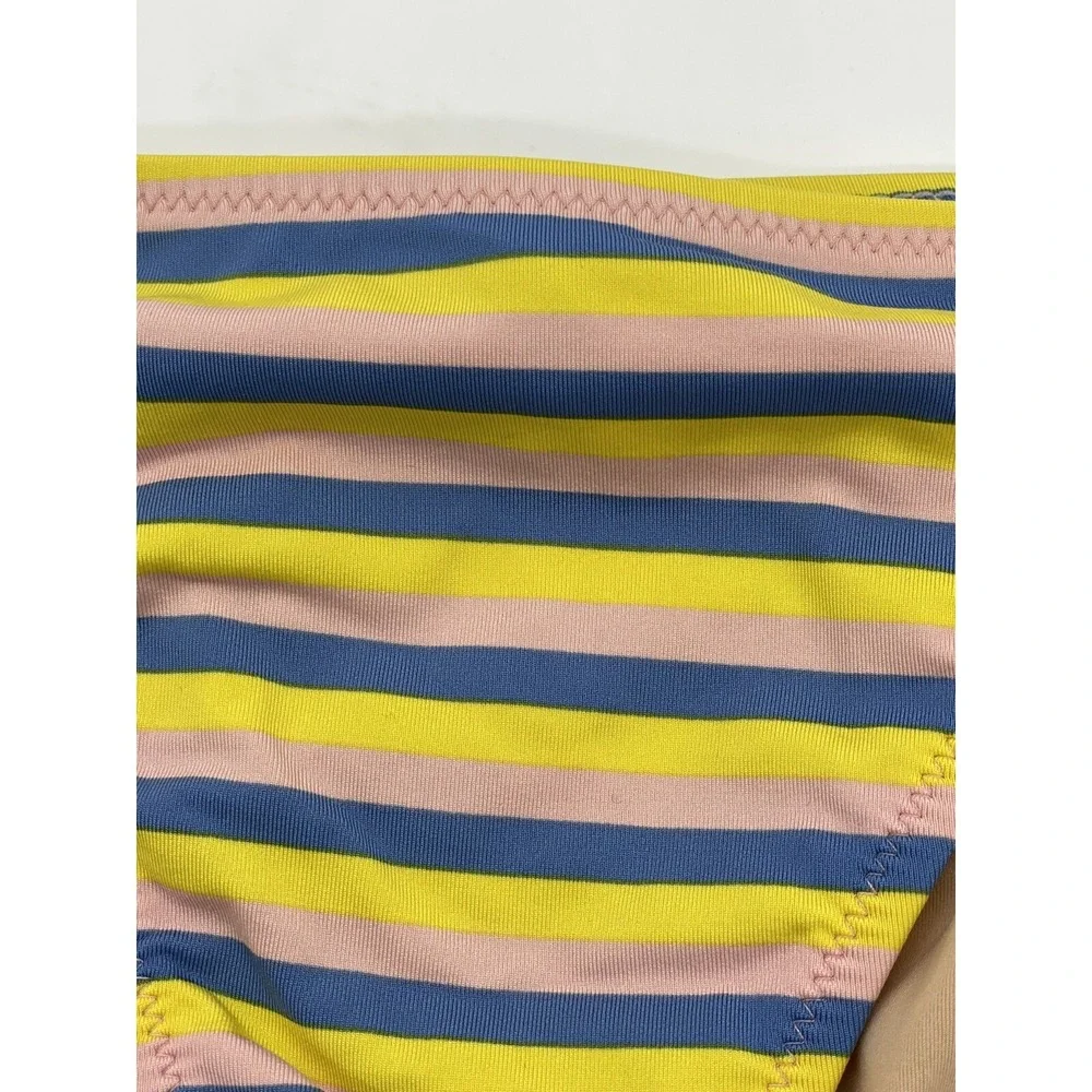 J. Crew‎ Tieless Sunshine Stripe String Bikini Bottom M Multi H7639